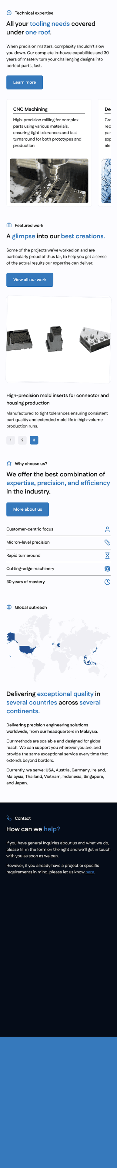 The K-TOOL homepage on mobile