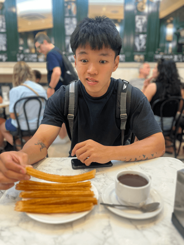 Me with chocolate churros